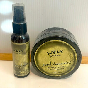 WEN by Chaz Dean Sweet Almond Mint re Moist Intensive Hair Tx & Replenishing Tx